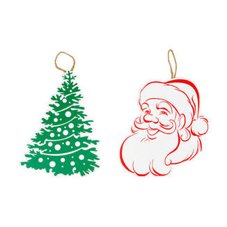 Adornos de Árbol de Navidad y Papá Noel